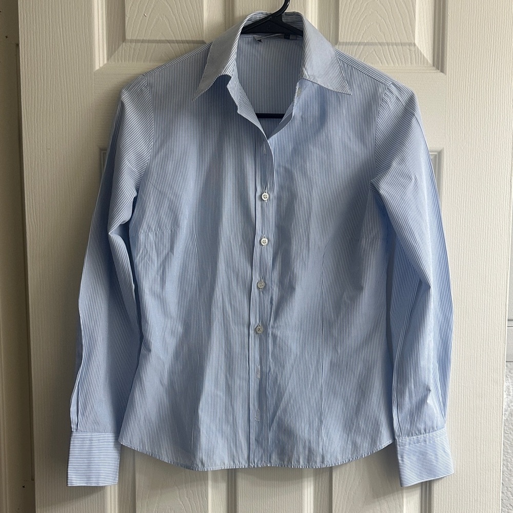 Classic Blue Striped Women's Shirt